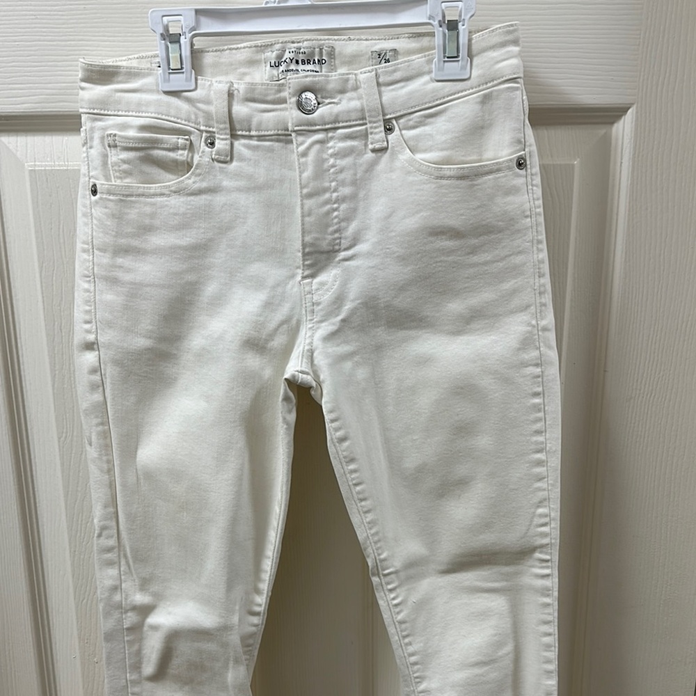 Lucky Brand Women's White Crop Jeans